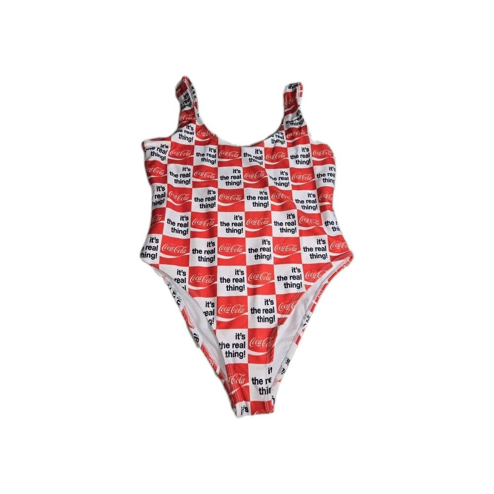 Coca Cola One Piece Bathing Suit Womens Medium Swim Swimsuit